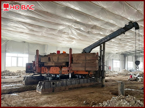 Gia cố nền móng công trình đang sử dụng
